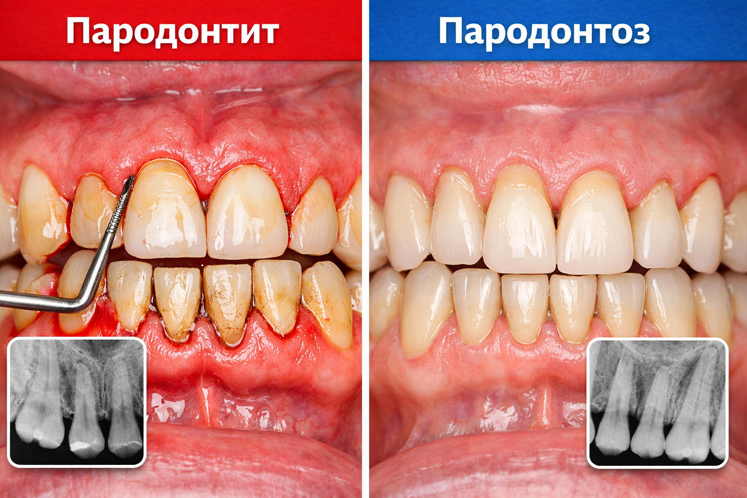 В чем отличие пародонтита от пародонтоза — объясняет врач-стоматолог